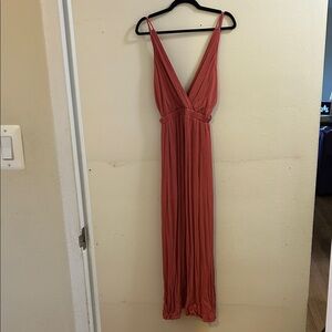 Lulu's Coral Maxi Dress